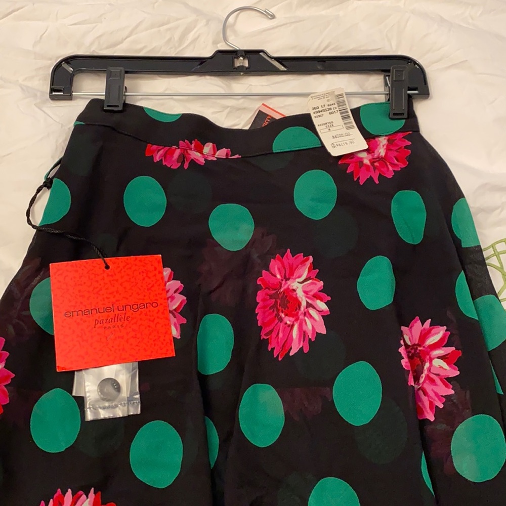 Vintage Emmanuel Ungaro Silk Floral Skirt